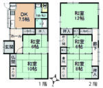 加茂字加茂【5DK中古住宅】80万 [K3743] 画像1